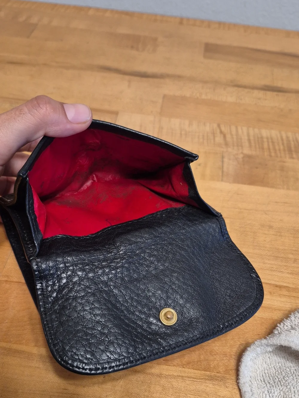 Dooney & Bourke 1975 Black Soft Leather Wallet Single Fold & Pouch